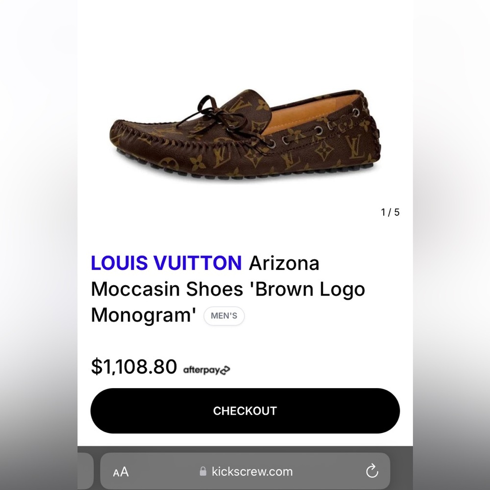 Louis Vuitton Dark Brown Logo Loafers